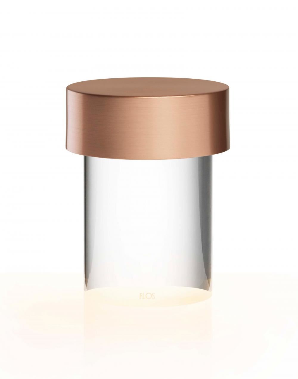 Last Order Portable Table Light Clear Glass Satin Copper