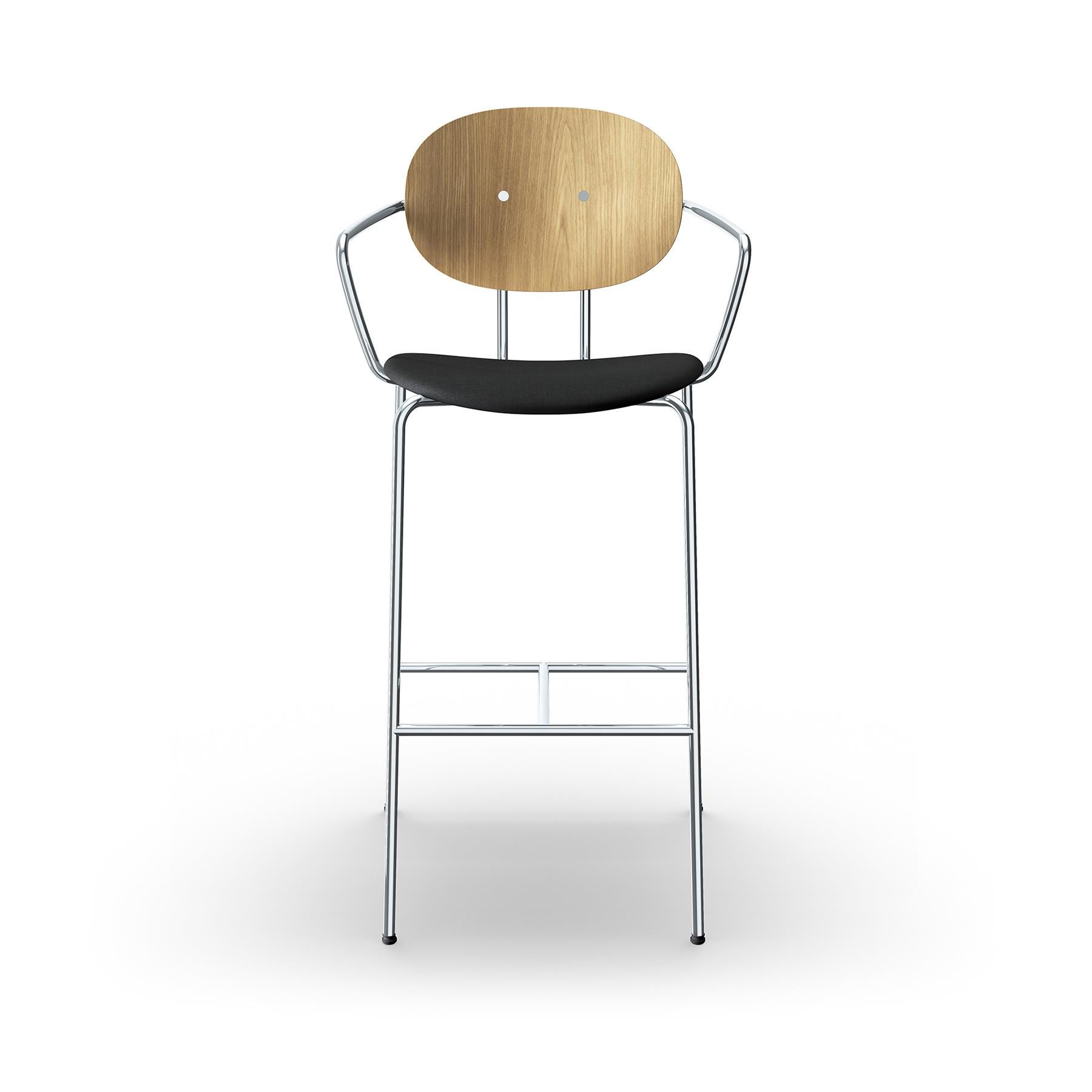 Sibast Piet Hein Bar Chair With Arms Chrome White Oiled Oak Remix 383 High Bar Stool Black Designer Furniture From Holloways Of Ludlow