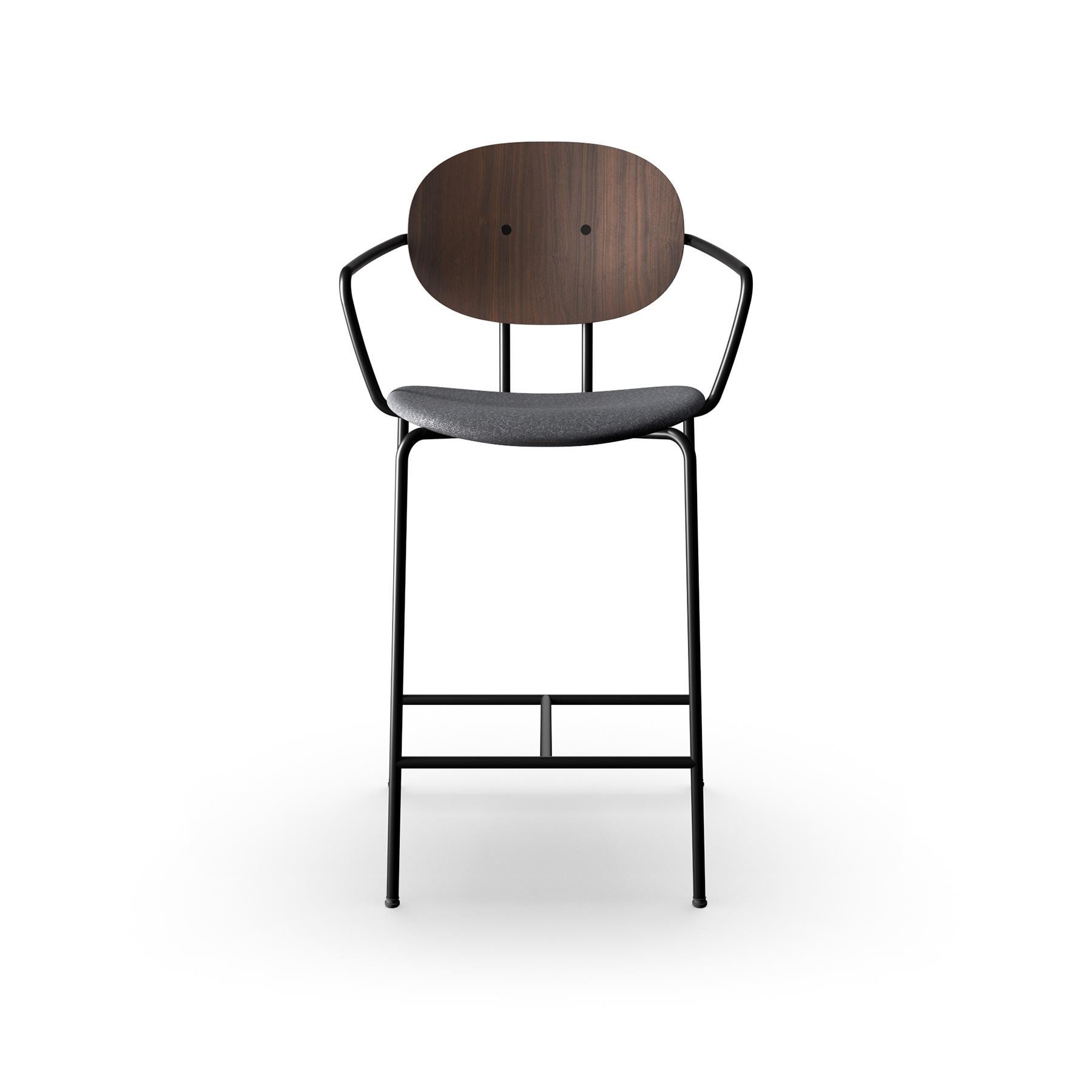 Sibast Piet Hein Bar Chair With Arms Black Steel Walnut Hallingdal 180 High Bar Stool Designer Furniture From Holloways Of Ludlow