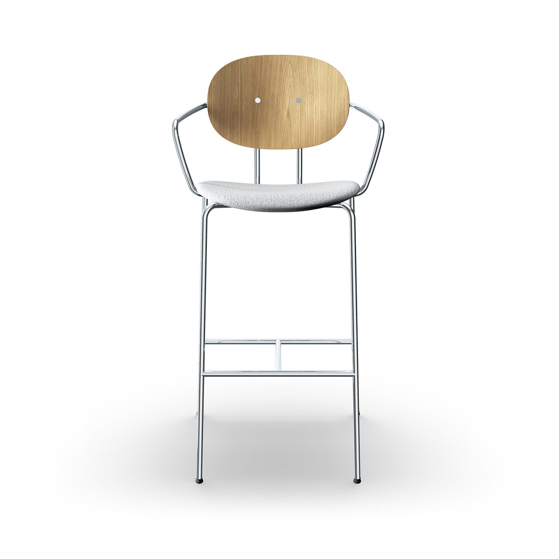 Sibast Piet Hein Bar Chair With Arms Chrome White Oiled Oak Hallingdal 116 Kitchen Counter Stool Grey Designer Furniture From Holloways Of Ludlow