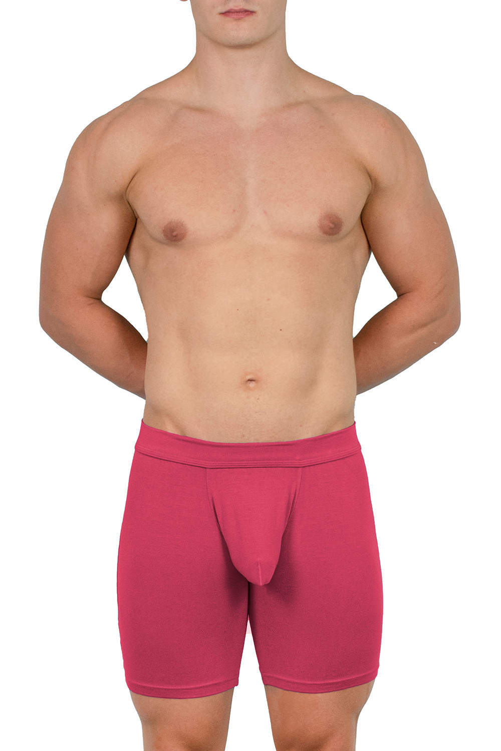 Luxury Obviously EliteMan AnatoMAX Boxer Brief 6 inch leg men’s pouch underwear shorts. Longer male trunk in MicroModal. Shop online. Ship worldwide