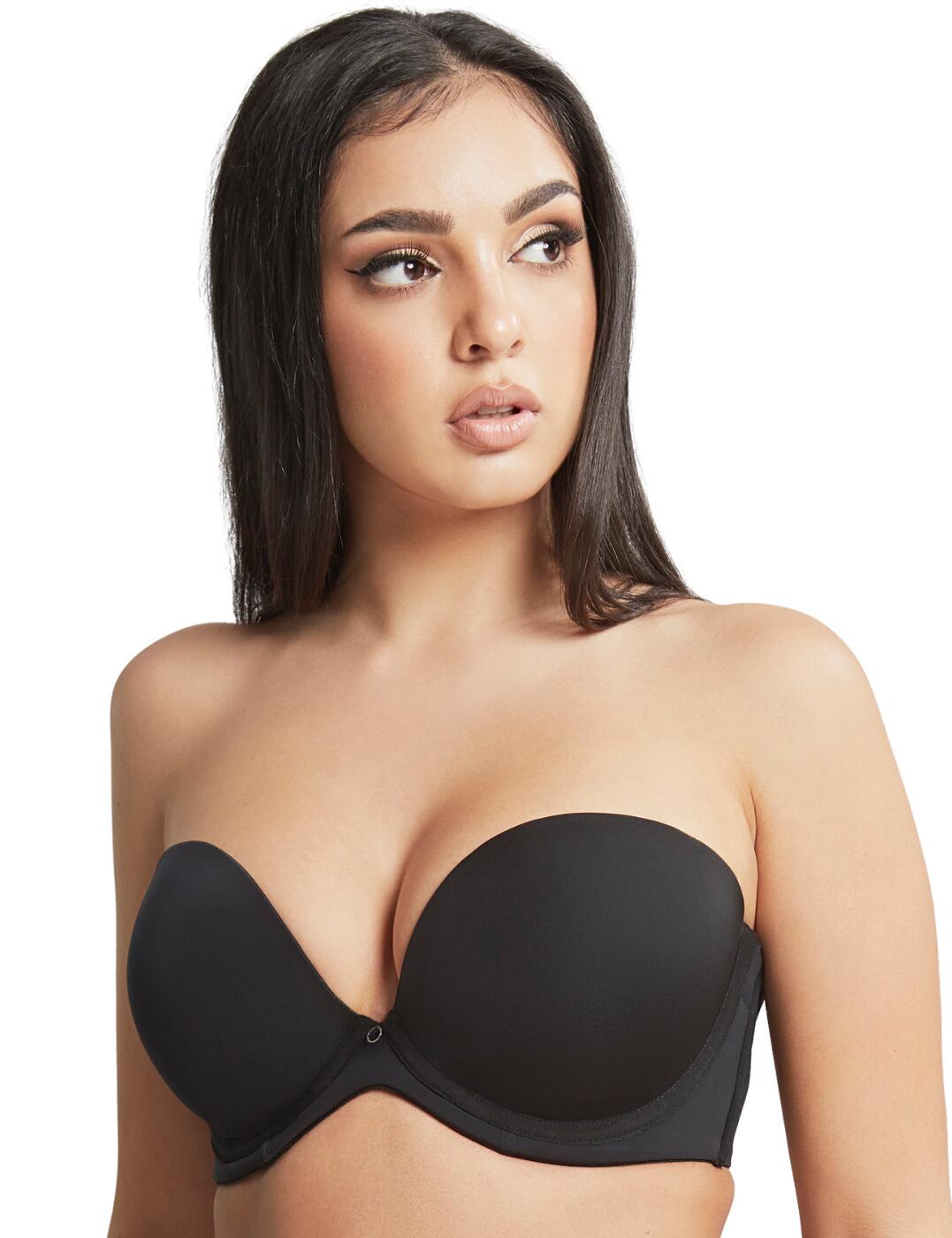 For enhanced fits in classic designs look no further than Cleo by Panache's Faith collection. This strapless bra is the perfect staple everyone needs in their lingerie drawer. Features a classic multi-way strap detailing enabling you to have a traditional shoulder strap or a fully strapless look, the choice is yours! Boasts underwiring with wide silicone elastics on the inner wings for a lifted look that stays even without straps. Comes to a plunging neckline that gives a seductive and flirtatious look whilst still being seamless when layered underneath outfits. Versatile and so sexy!  Moulded cups Underwired Multiway strap Adjustable strap Plunging neckline Hook and eye closure Smooth, semi-sheen microfibre cups Shiny strapping detailing Country of origin: Thailand/China Composition: 58% Polyamide &pipe; 24% Polyester &pipe; 10% Elastane &pipe; 8% Cotton Listed in UK sizes  56043-99591-1293958 10660 Strapless Bra