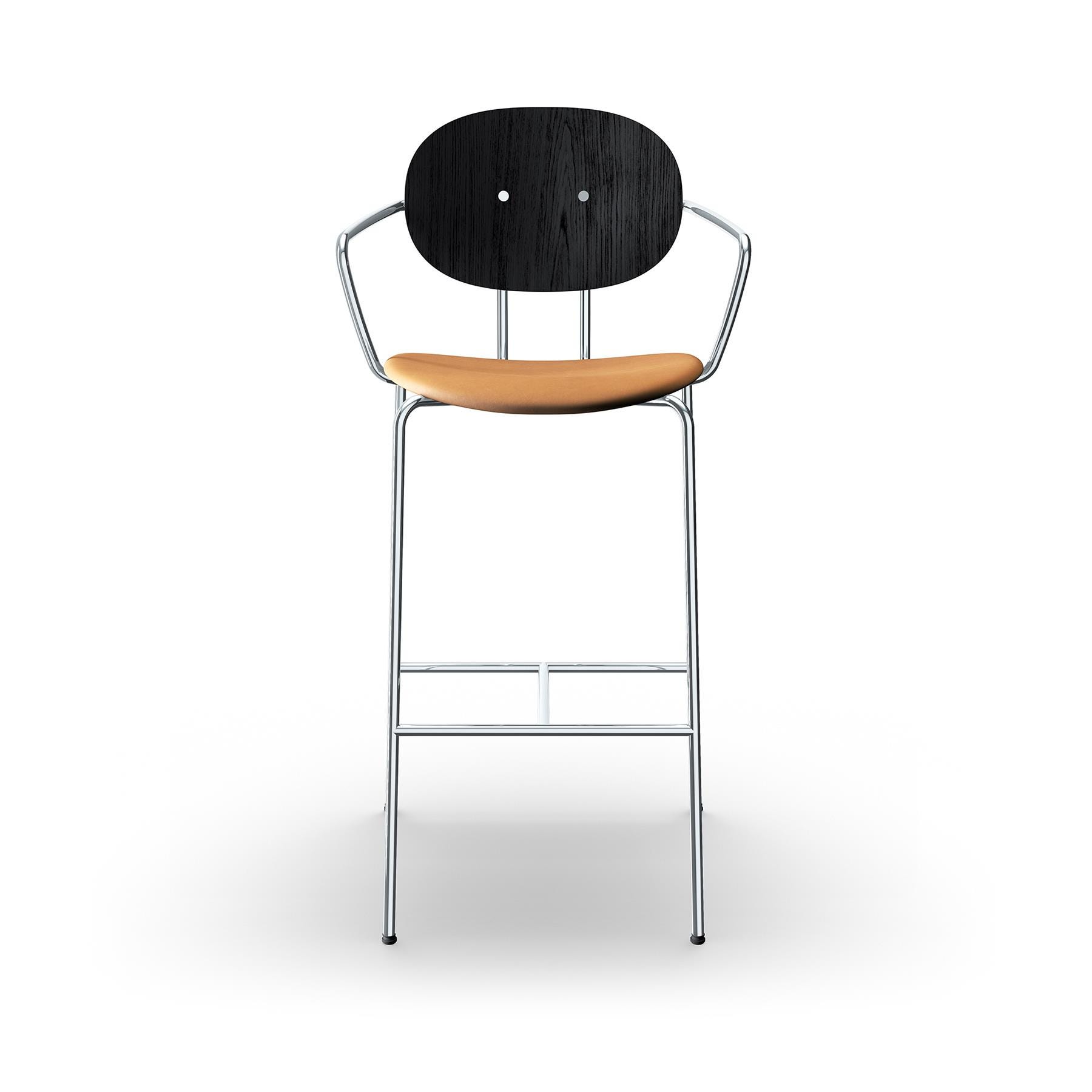 Sibast Piet Hein Bar Chair With Arms Black Steel White Oiled Oak Ultra Earth Kitchen Counter Stool Cream Designer Furniture From Holloways Of Lud