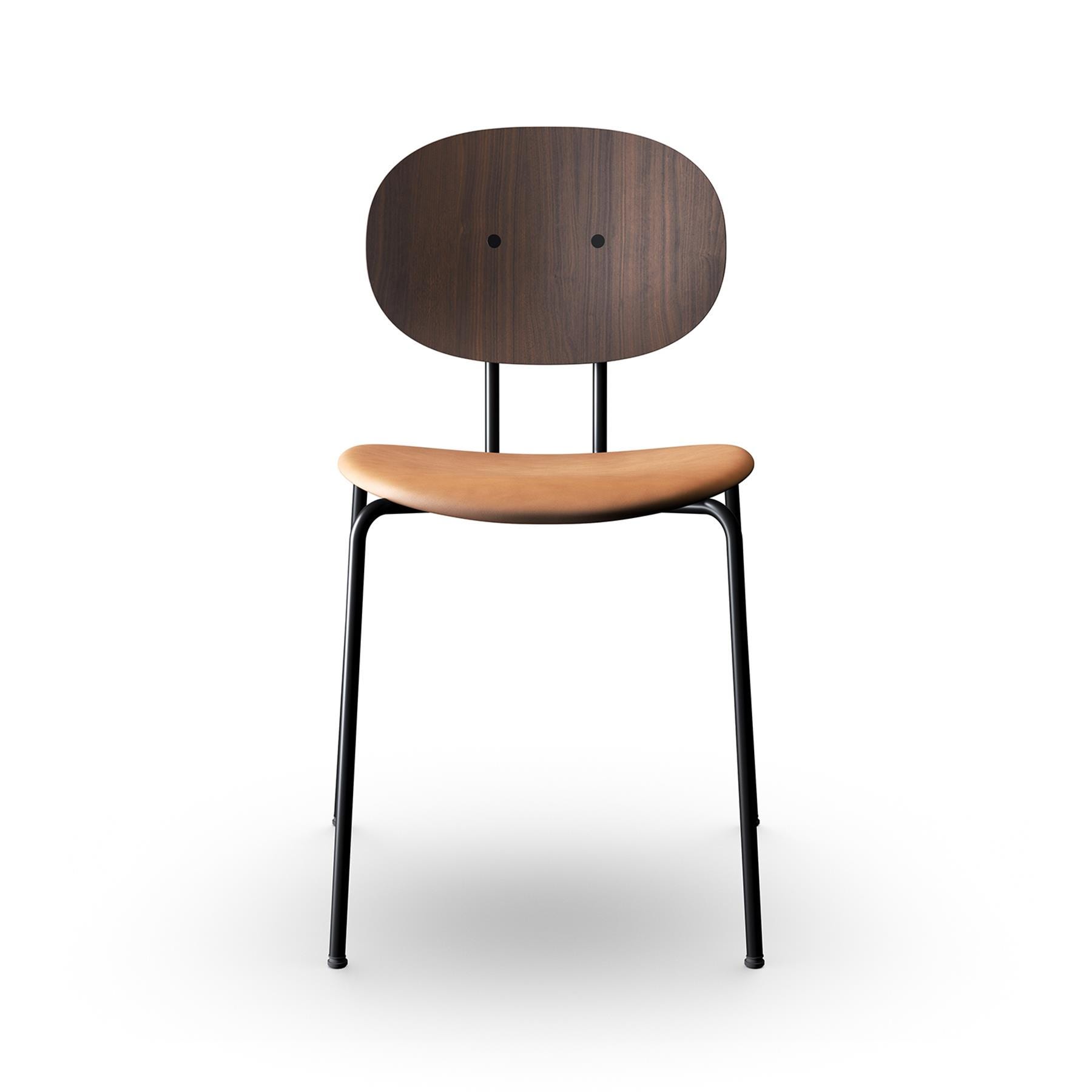 Sibast Piet Hein Dining Chair Black Steel Walnut Ultra Brandy Brown Designer Furniture From Holloways Of Ludlow