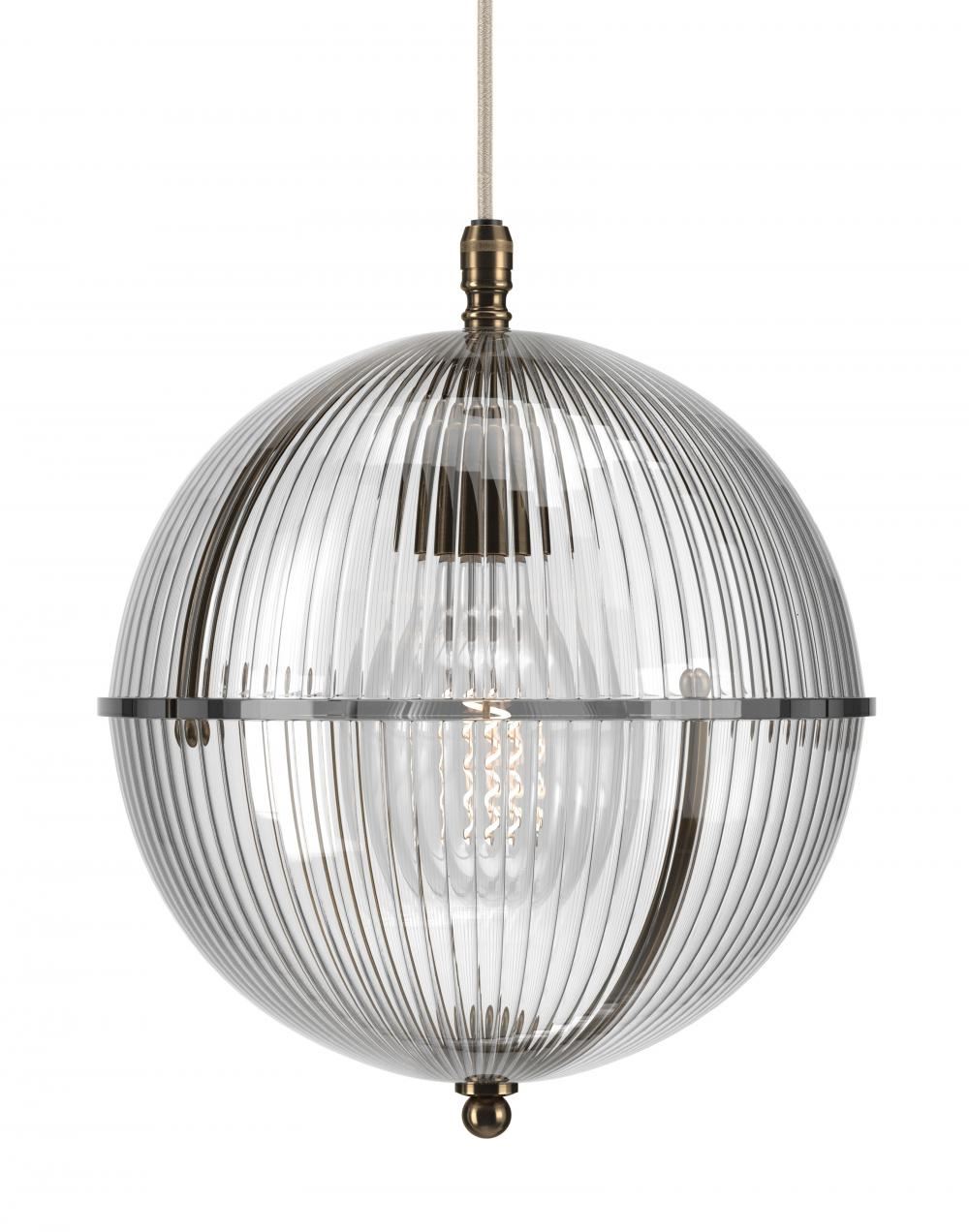 Fritz Fryer Grafton Globe Pendant Antique Brass Skinny Skinny Clear Designer Pendant Lighting