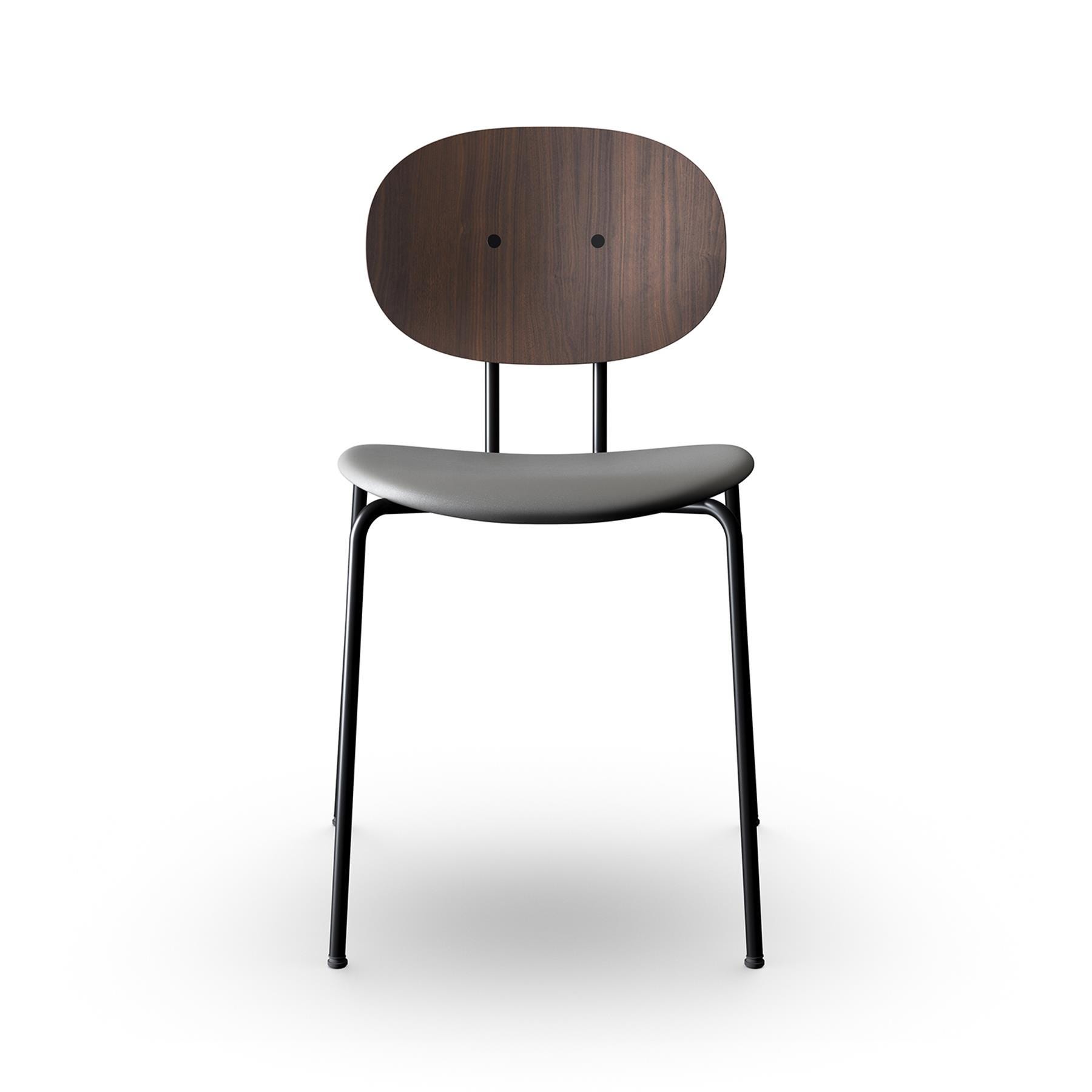 Sibast Piet Hein Dining Chair Black Steel Walnut Silk Grey Designer Furniture From Holloways Of Ludlow