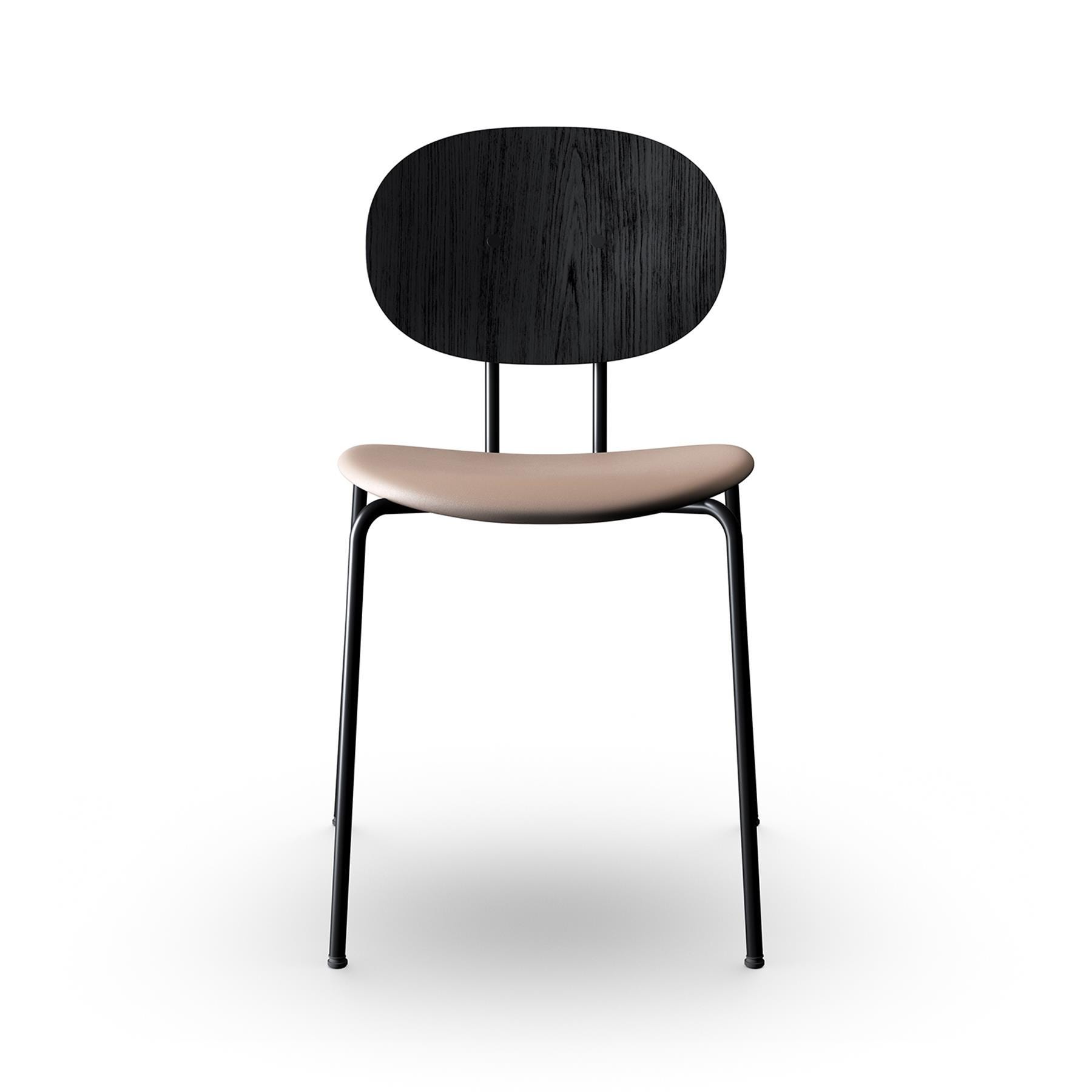 Sibast Piet Hein Dining Chair Black Steel Black Oak Silk Nougat Grey Designer Furniture From Holloways Of Ludlow