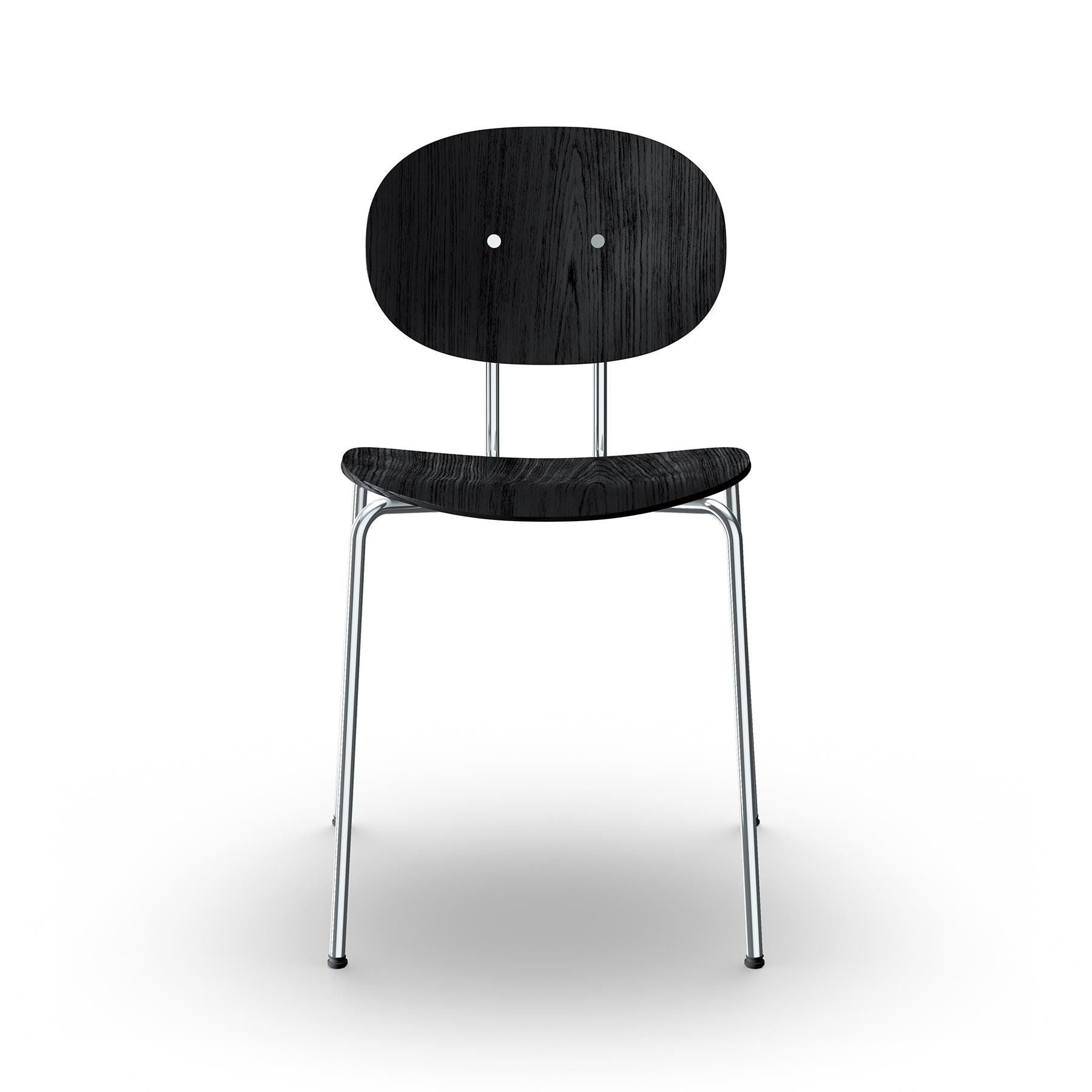 Sibast Piet Hein Dining Chair Chrome Black Oak Black Oak Designer Furniture From Holloways Of Ludlow