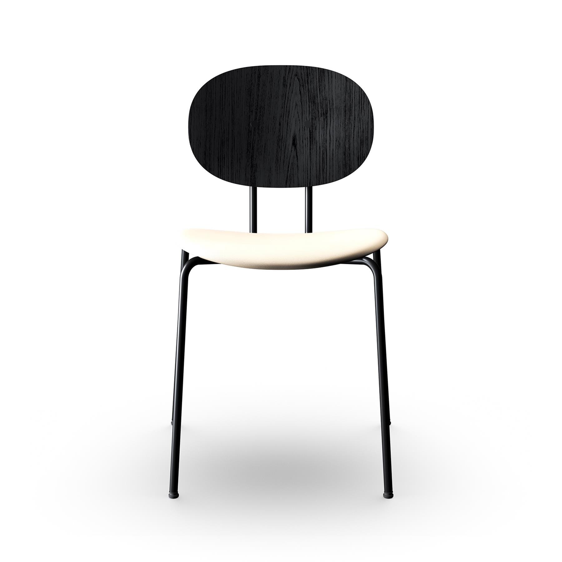 Sibast Piet Hein Dining Chair Black Steel Black Oak Ultra Honey Cream Designer Furniture From Holloways Of Ludlow