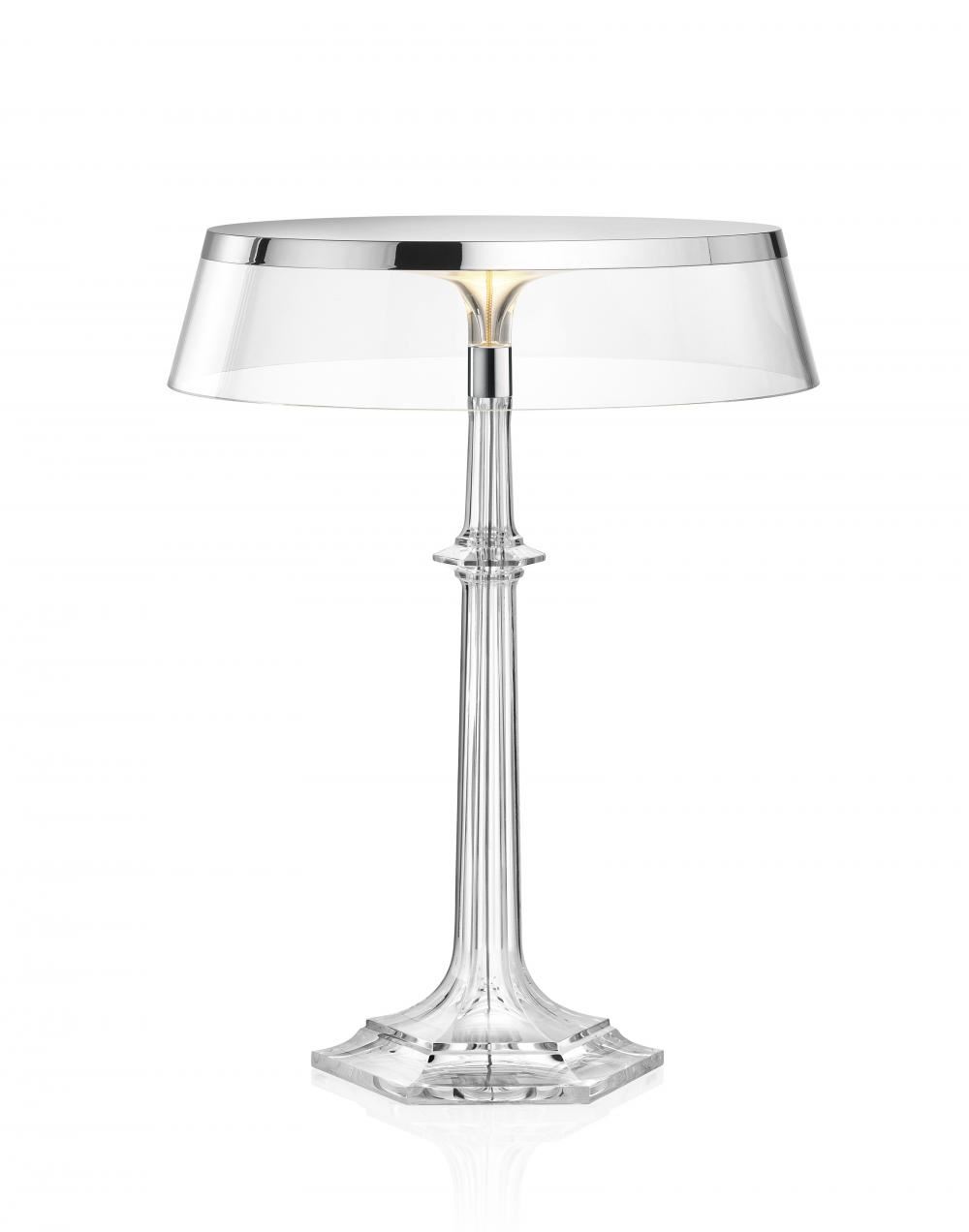 Bon Jour Versailles Table Light Chrome Transparent Crown