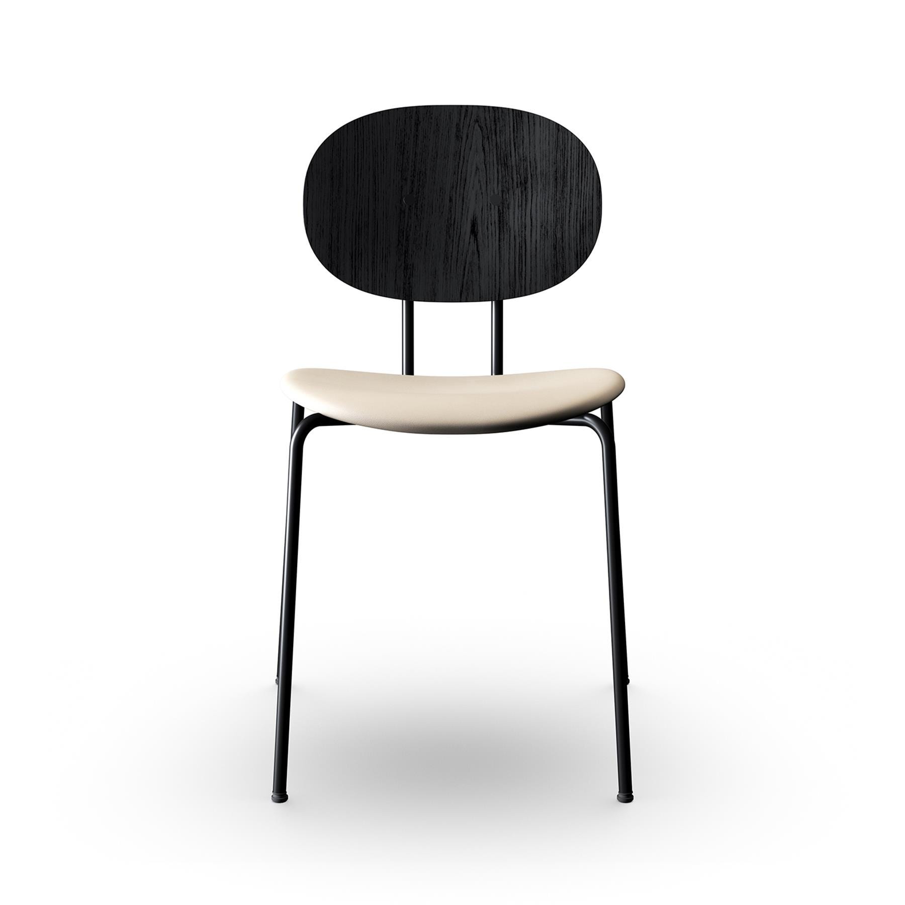 Sibast Piet Hein Dining Chair Black Steel Black Oak Ultra Earth Cream Designer Furniture From Holloways Of Ludlow