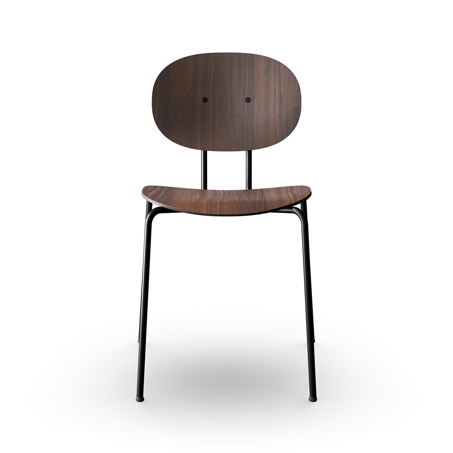 Sibast Piet Hein Dining Chair Black Steel Walnut Walnut Designer Furniture From Holloways Of Ludlow