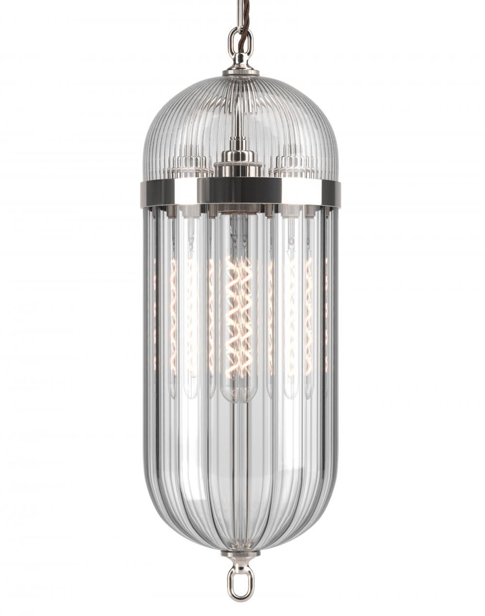 Aston Lantern Nickel Skinny Ribbed