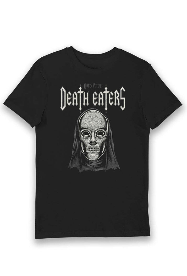 Harry Potter Death Eaters Mask Adults T-Shirt - Black - XXL