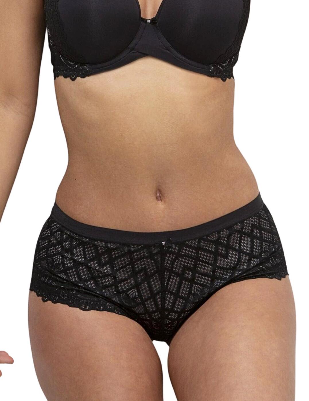 These gorgeous shorts from Charnos' Rhapsody range are the perfect addition to your lingerie collection. With all-over lace and contrasting linings. The microfibre panels on the front and back ensure a soft and comfortable all-day fit. Ensure a perfect fit with the elasticated waistband and legs. The cotton-lined gusset guarantees full coverage while the lace in the back shows a hint of skin for a sexy touch. Finished off beautifully with a two-tone satin bow. Pair with matching items to complete the look.  All-over lace Contrasting linings Microfibre panels Elasticated waistband and legs Cotton-lined gusset Two-tone satin bow Composition: 89% Polyamide &pipe; 11% Elastane Listed in UK sizes  50122-90670-1204265 182511 Brief