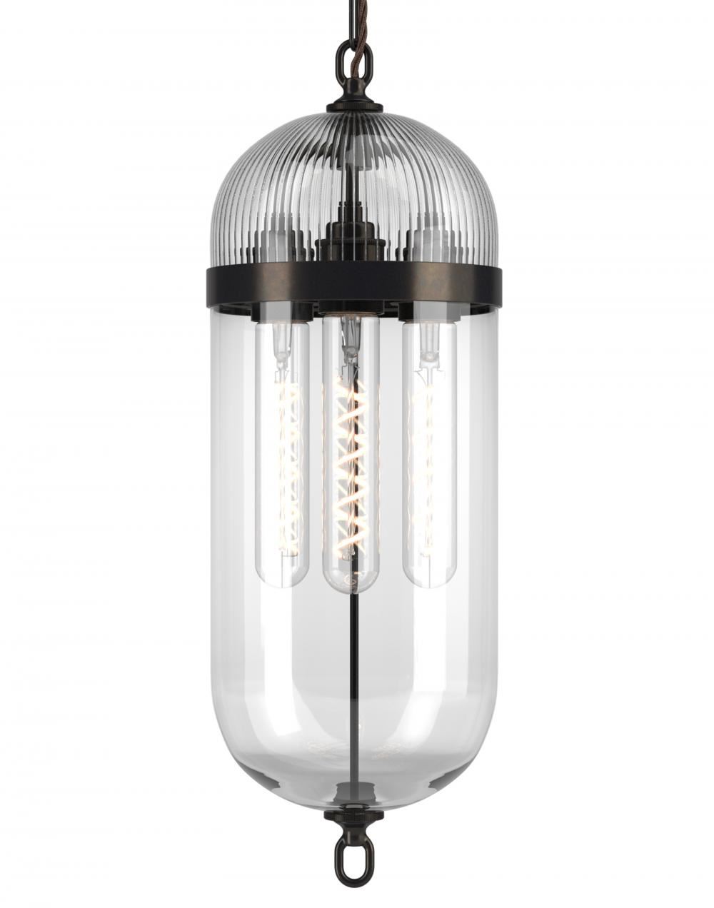 Aston Lantern Bronze Skinny Clear