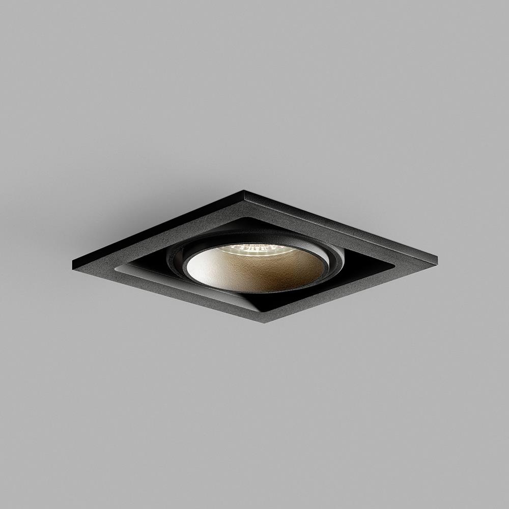 Ghost Recessed Ceiling Light Single Small Black
