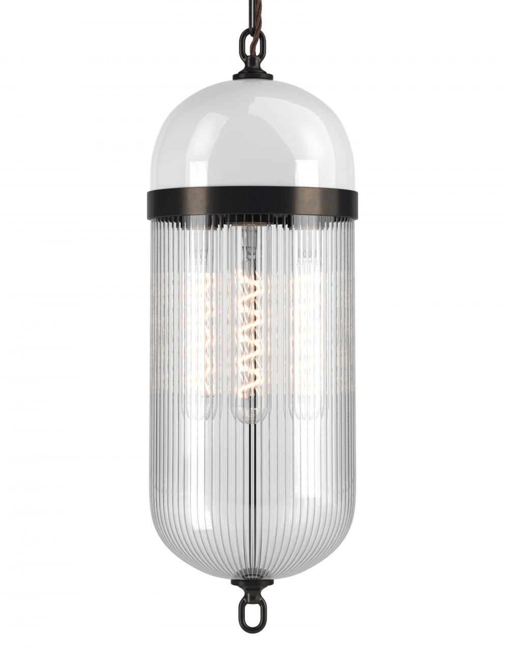 Aston Lantern Bronze White Skinny