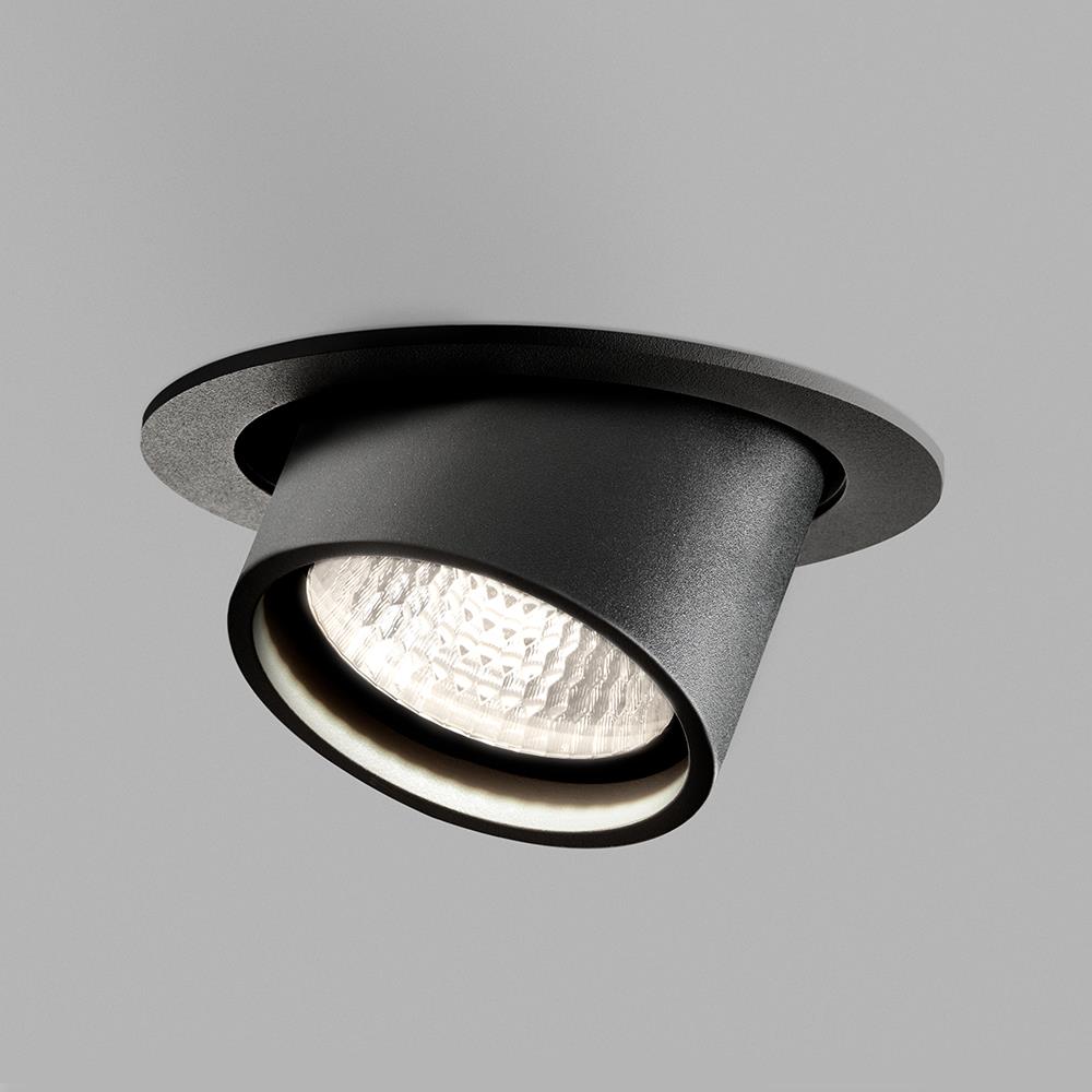 Angle Bathroom Ceiling Light Large Black