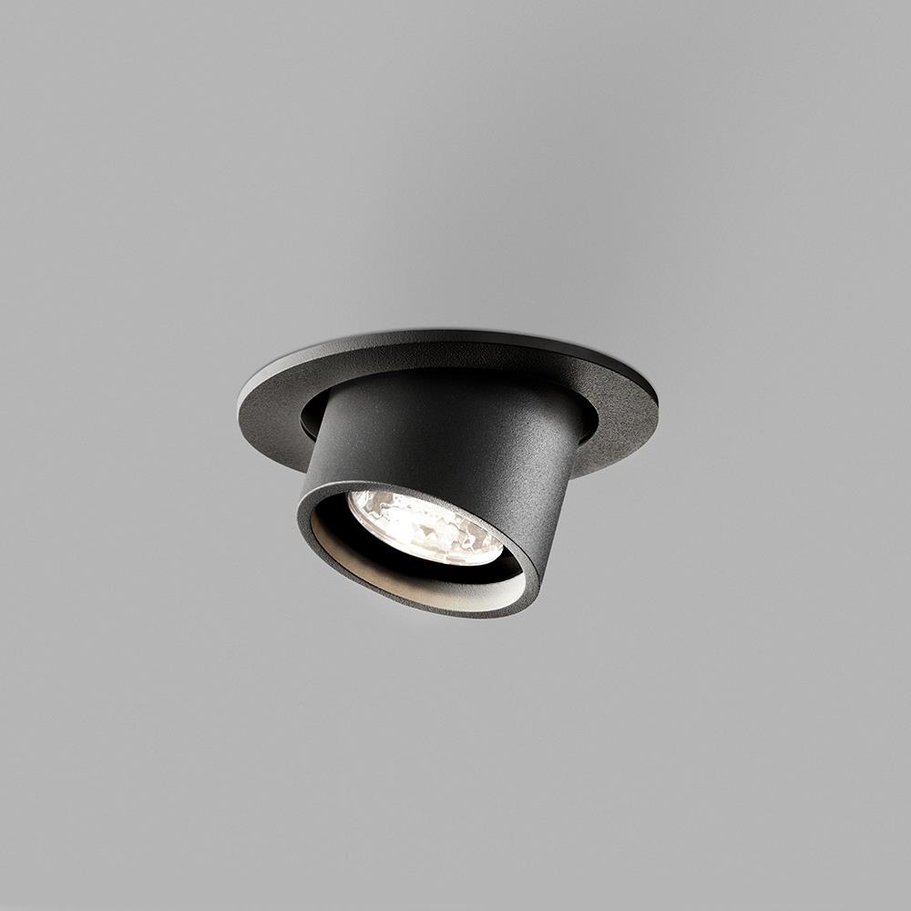 Angle Bathroom Ceiling Light Small Black