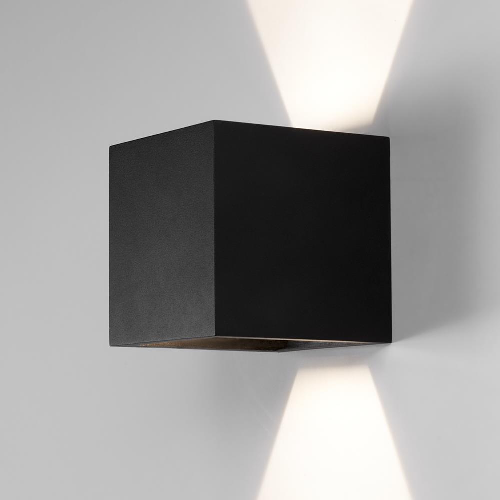 Box Up And Down Wall Light Small Black