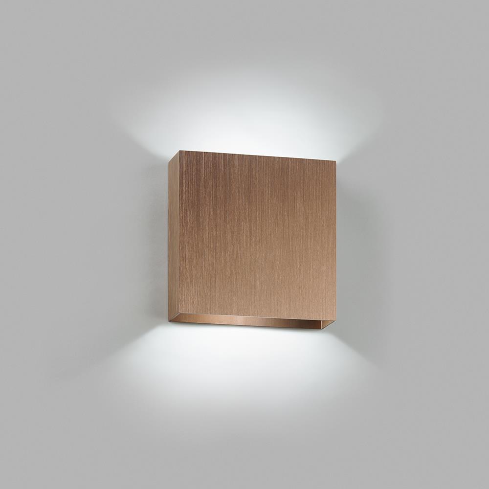Compact Up And Down Wall Light Small Rose Gold