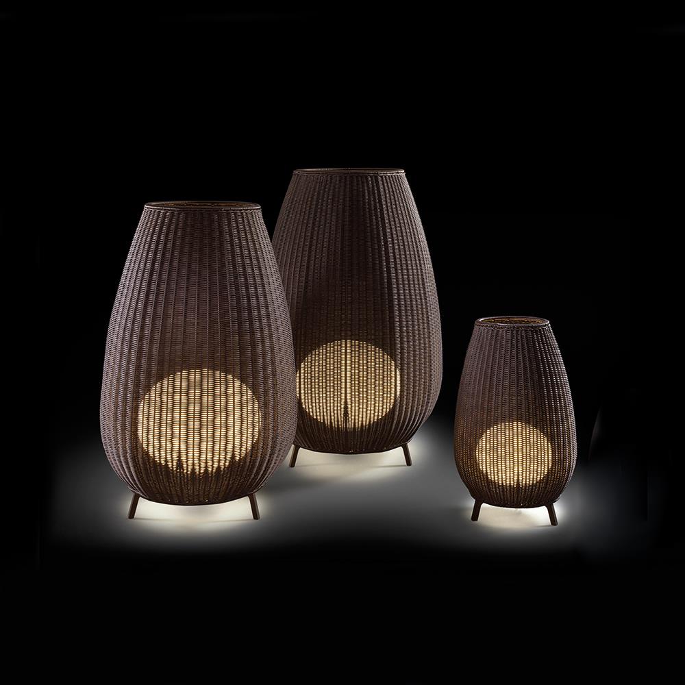 Amphora Outdoor Floor Light 3 Light Beige Outdoor Lighting Outdoor Lighting Brown Designer Floor Lamp