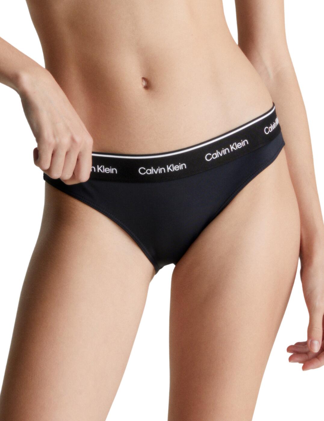 Elevate your swimwear game and enjoy new confidence and style with the Calvin Klein CK Meta Legacy bikini brief this season. With a low-rise waist and moderate rear coverage, these bikini bottoms offer a flattering silhouette and comfortable fit. The iconic Calvin Klein logo waistband adds a designer statement, perfect for any beach or poolside occasion. Pair them with matching coordinates for a complete and chic look.