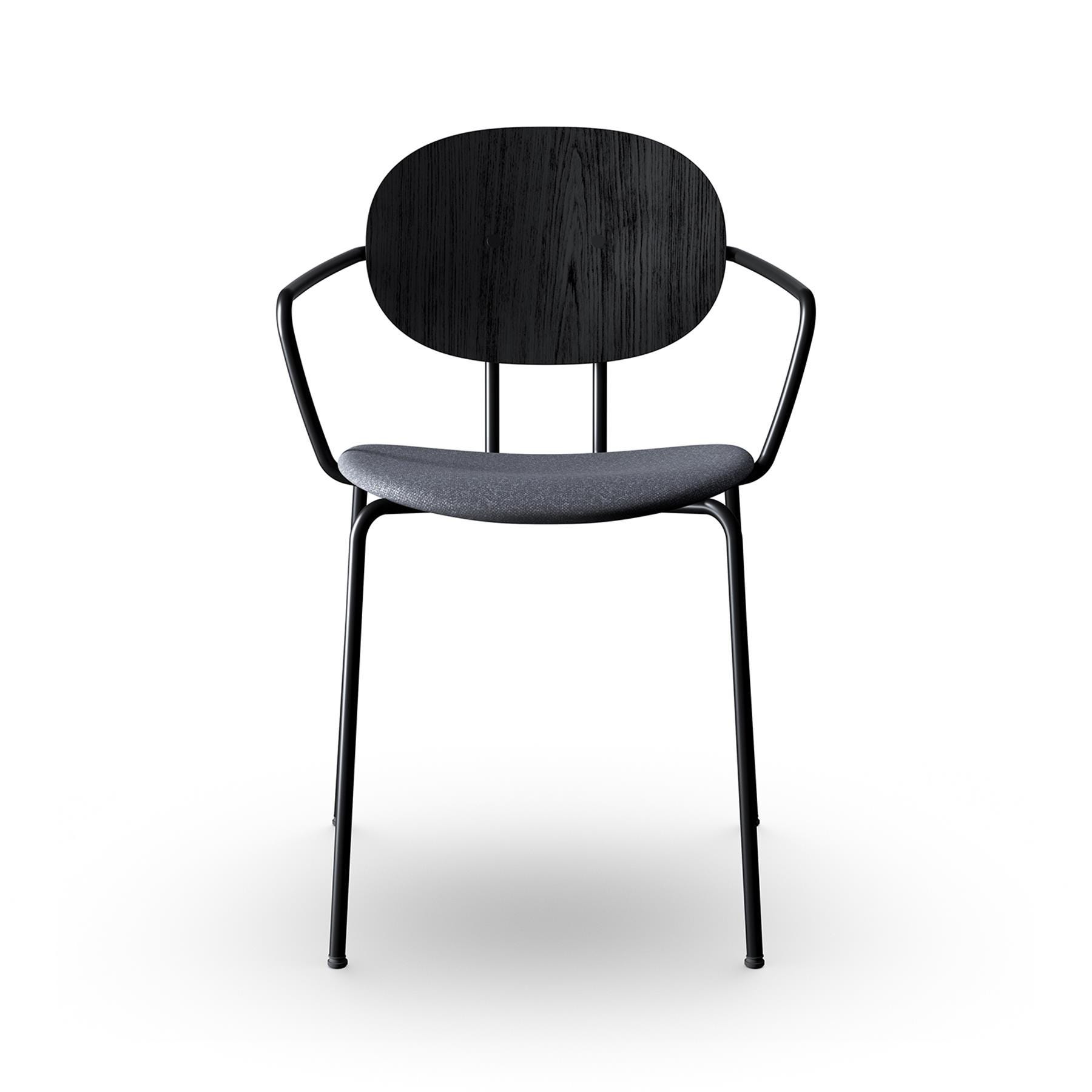 Sibast Piet Hein Dining Chair With Arms Black Steel Black Oak Hallingdal 180 Designer Furniture From Holloways Of Ludlow