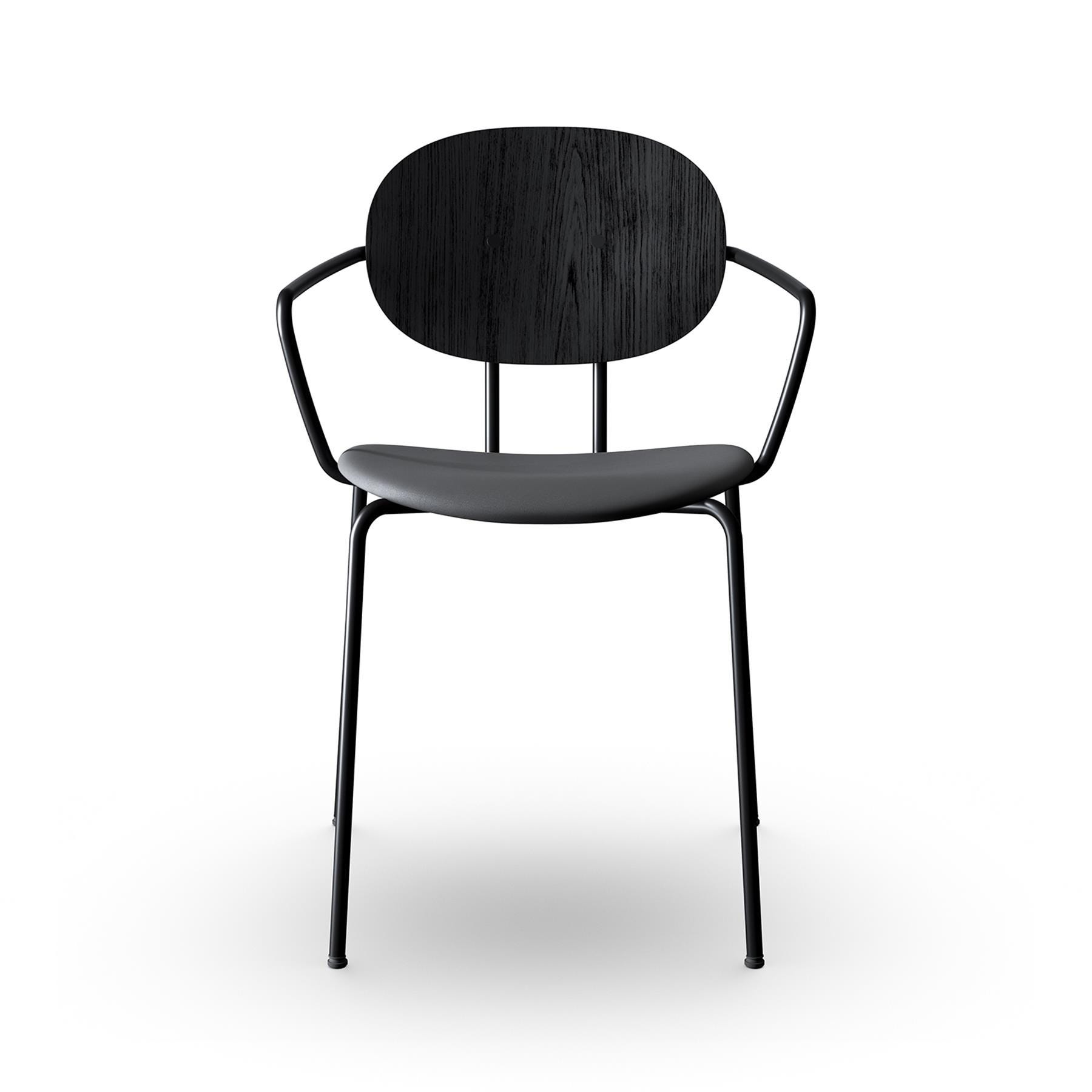 Sibast Piet Hein Dining Chair With Arms Black Steel Black Oak Nevada Black Designer Furniture From Holloways Of Ludlow