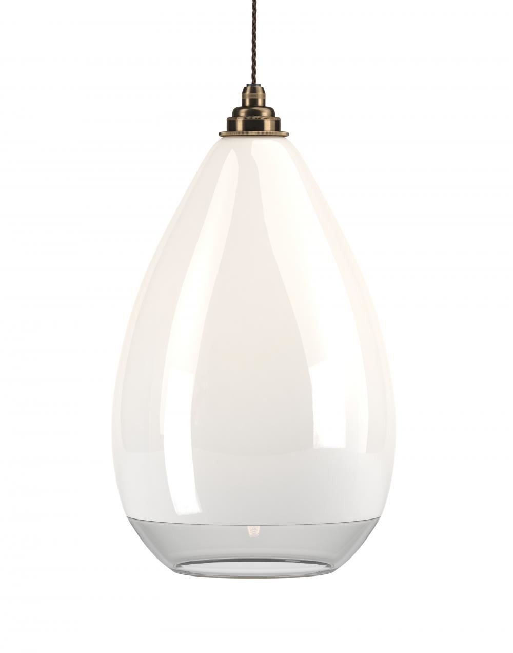 Fritz Fryer Wellington Pendant Xl White Clear Rim Antique Brass White Designer Pendant Lighting