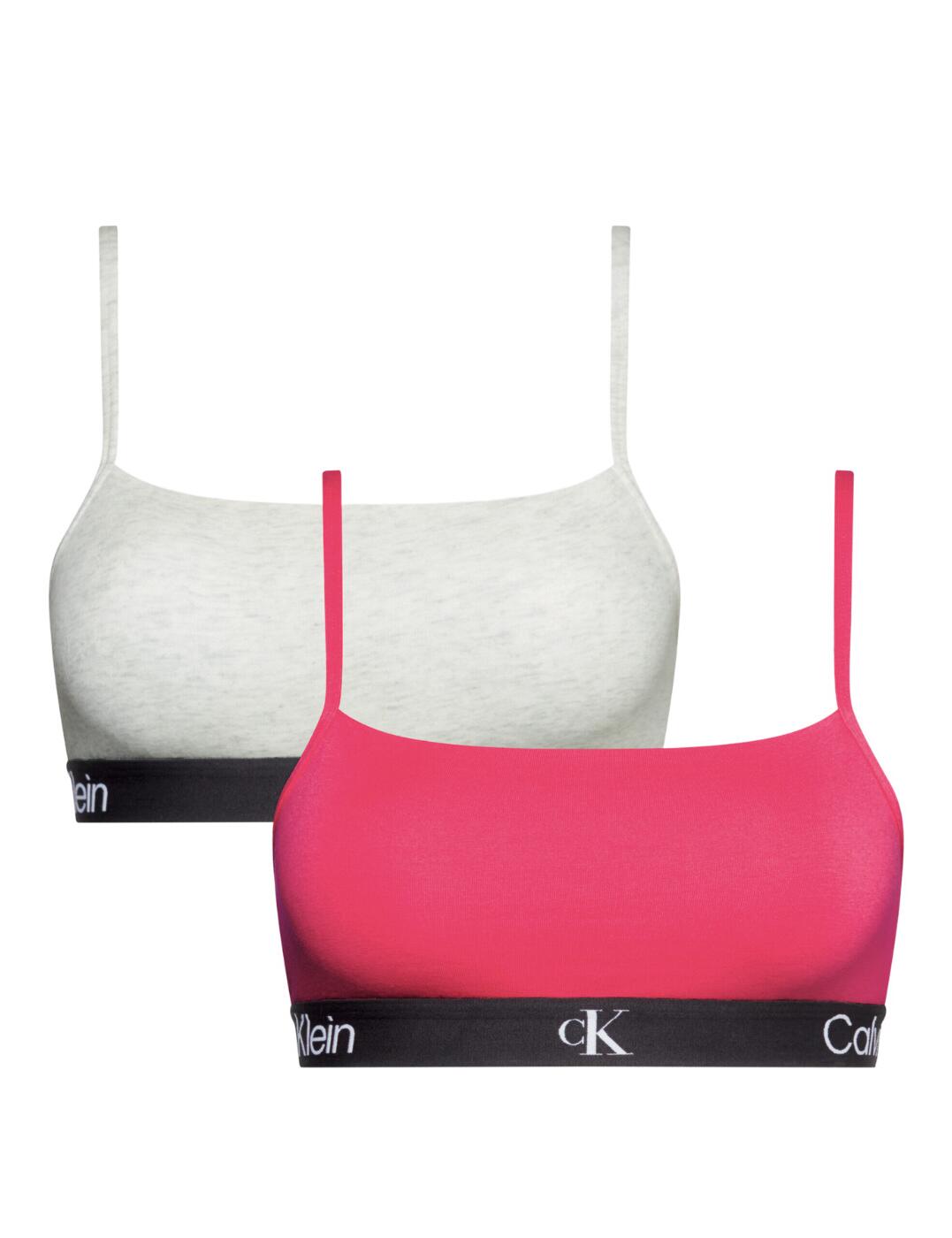 Introducing the Calvin Klein Modern Cotton unlined bralette 2 pack, perfect for everyday wear. This special pack includes two soft, unlined and wireless bralettes providing a natural fit and adjustable shoulder straps for added comfort. The signature Calvin Klein elastic underband provides support along with the easy pull-on style. The 2 pack includes 2 colourways in a soft plain opaque fabric, sure to keep you feeling comfortable throughout your day. Perfect for any active woman who seeks out comfortable everyday lingerie!