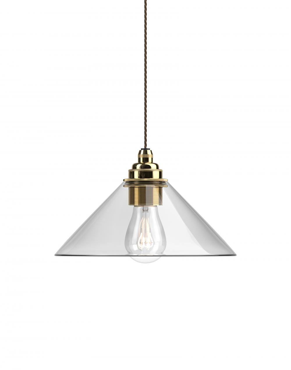 Fritz Fryer Hay Pendant Medium Clear Polished Brass Clear Designer Pendant Lighting