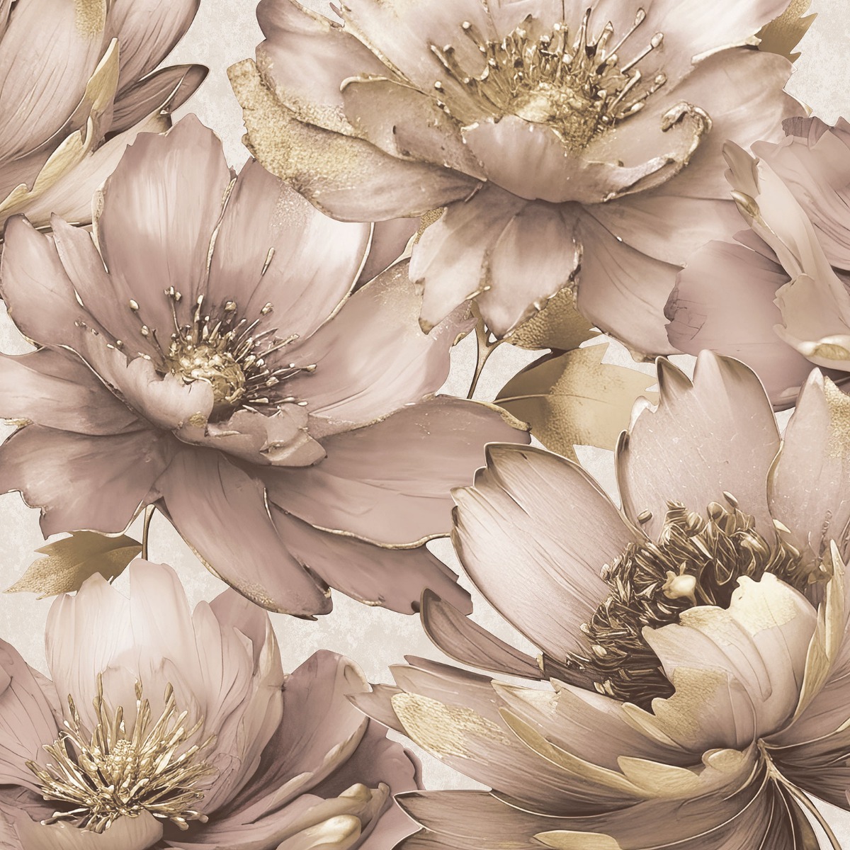 Muriva Aminah Floral Blush Wallpaper Roll in Pink