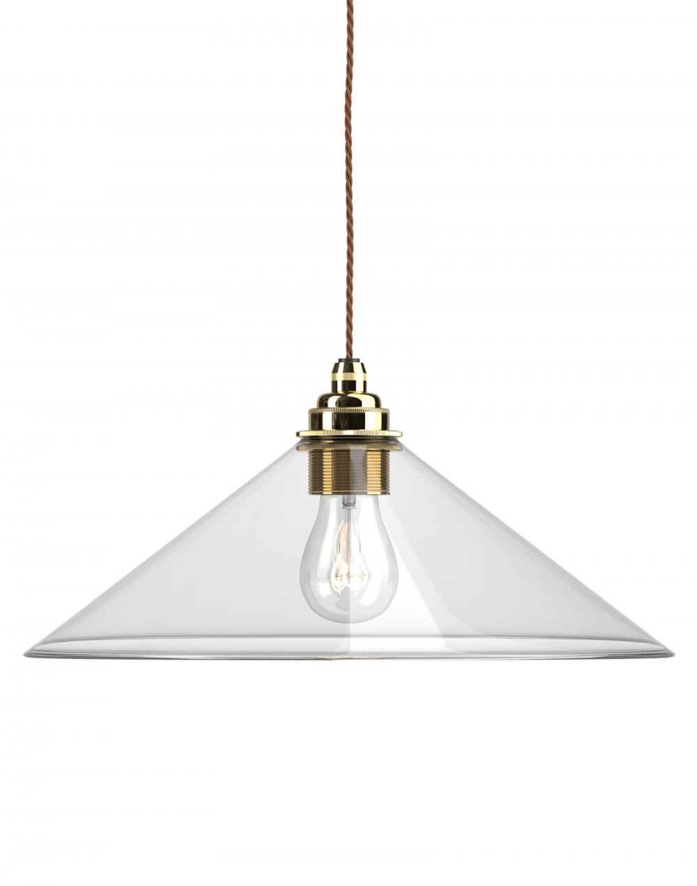 Fritz Fryer Hay Pendant Medium Skinny Ribbed Polished Brass Ip44 Clear Designer Pendant Lighting