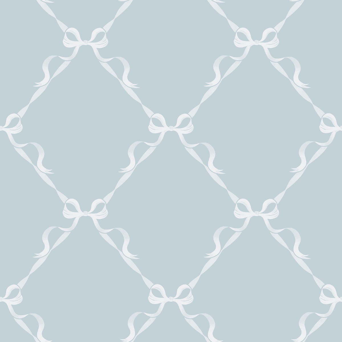 Holden Decor Tied With A Bow Sky Blue Children's Wallpaper, Blue