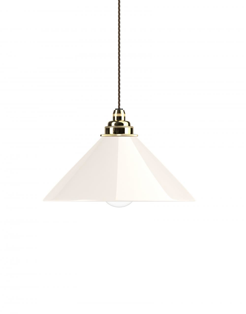 Fritz Fryer Hay Pendant Medium White Polished Brass White Designer Pendant Lighting