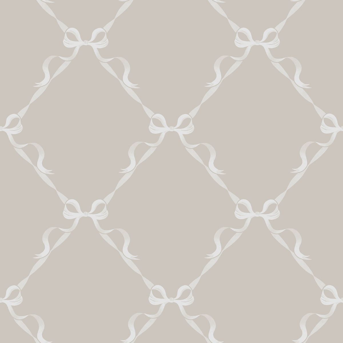Holden Decor Tied With A Bow Warm Grey Children's Wallpaper, Grey