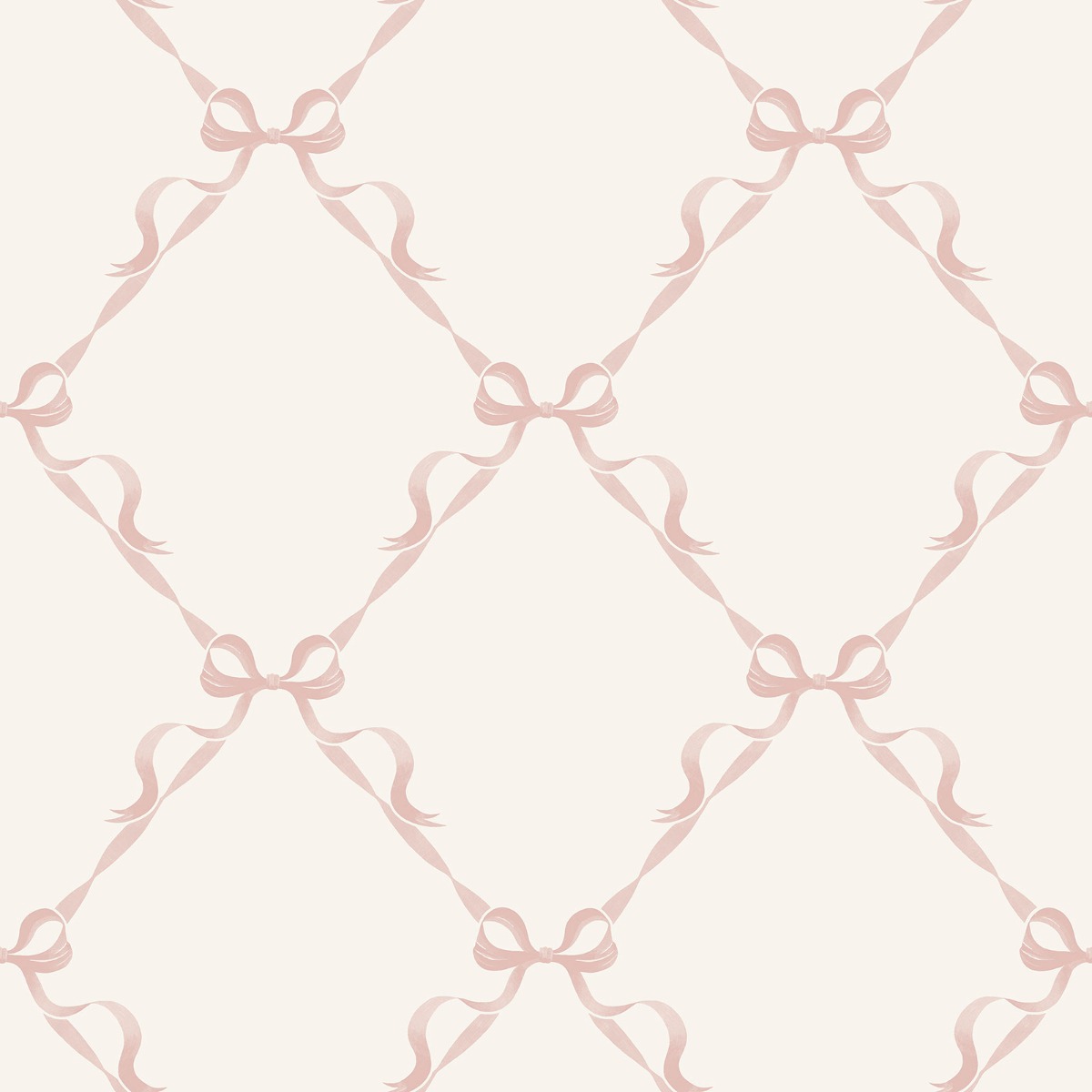 Holden Decor Tied With A Bow Cream / Pink Children's Wallpaper, Pink