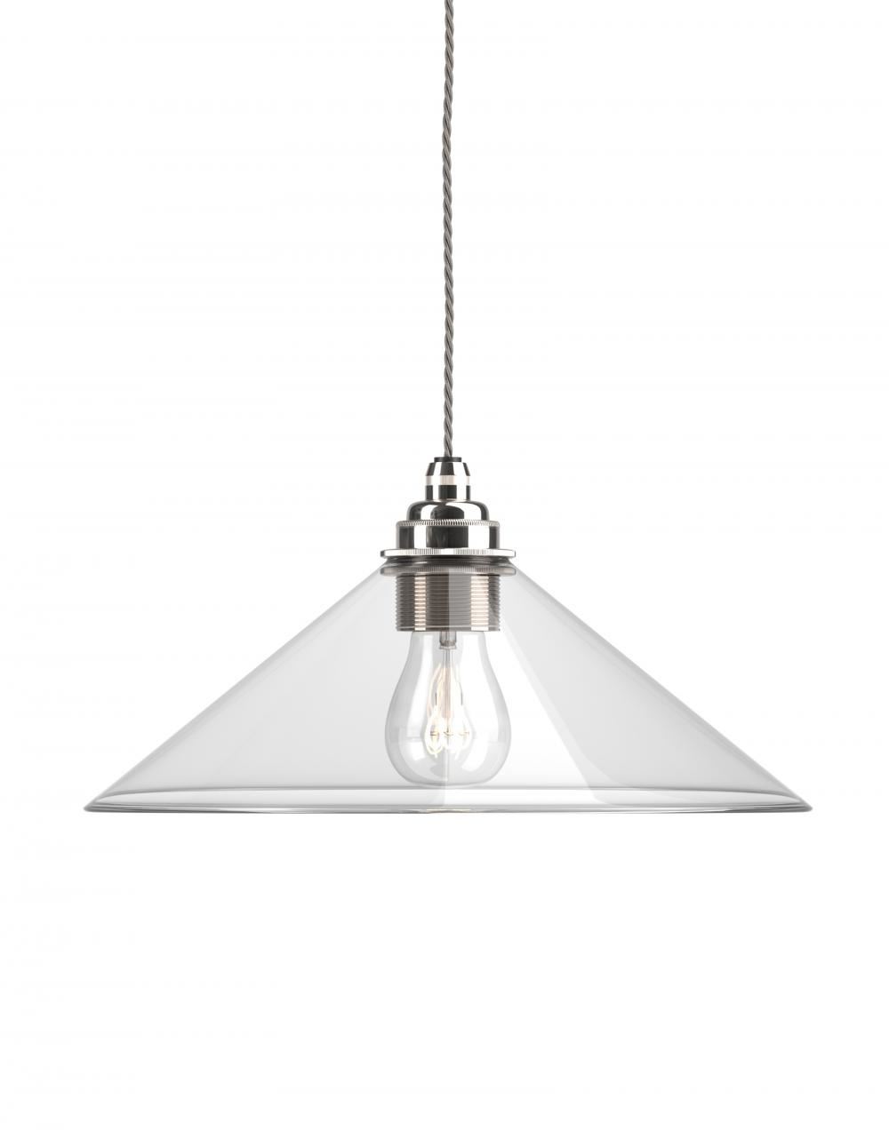 Fritz Fryer Hay Pendant Large Clear Nickel Ip44 Clear Designer Pendant Lighting