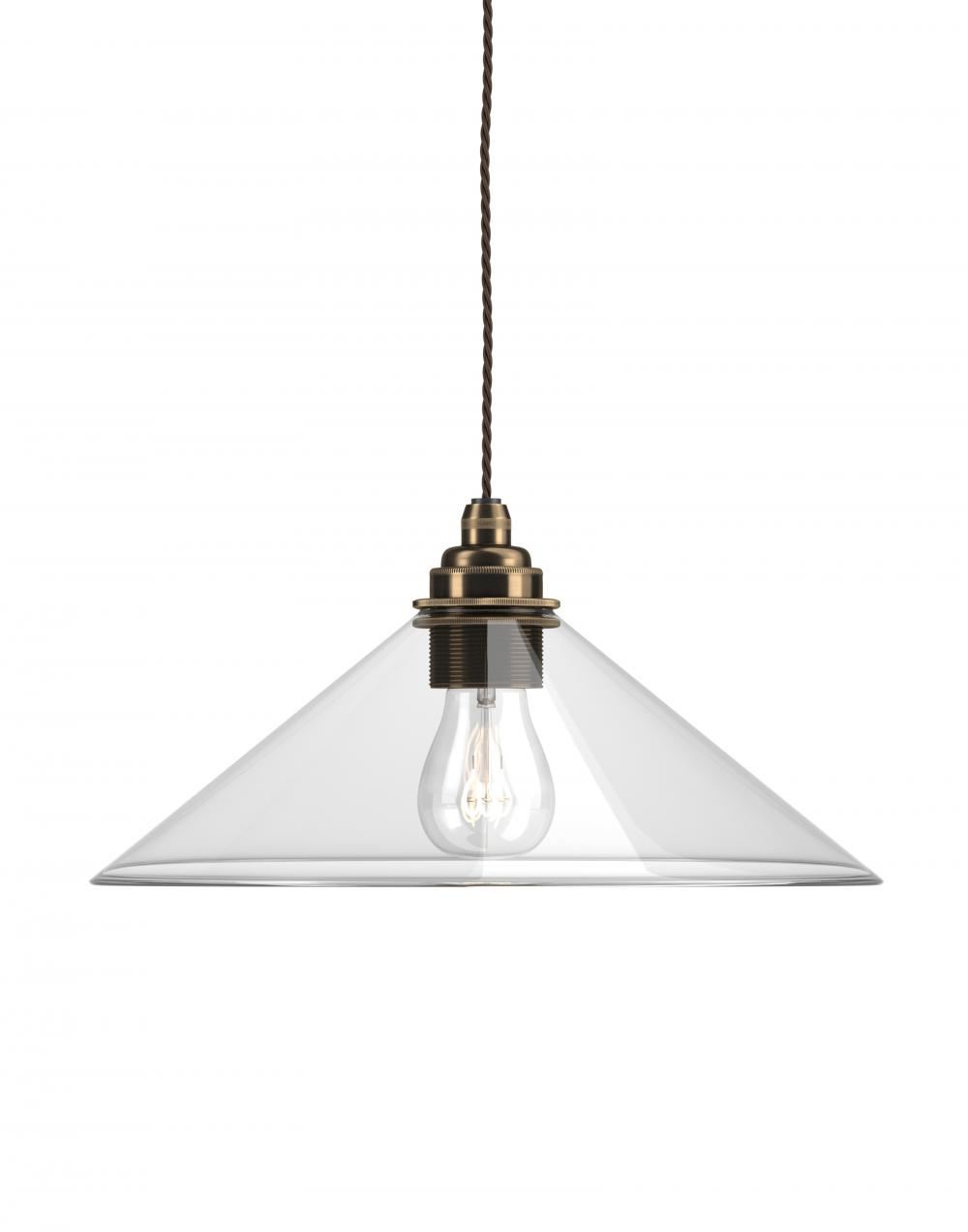 Fritz Fryer Hay Pendant Large Clear Antique Brass Ip44 Clear Designer Pendant Lighting