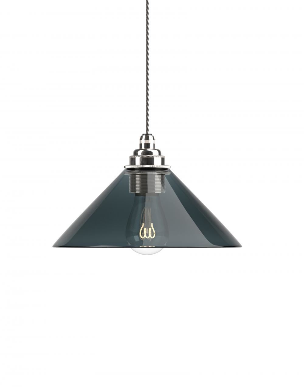 Fritz Fryer Hay Pendant Medium Smoked Nickel Grey Designer Pendant Lighting