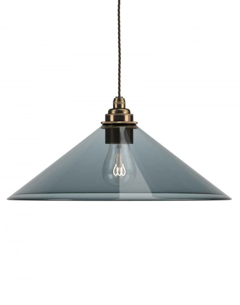 Fritz Fryer Hay Pendant Xl Smoked Antique Brass Grey Designer Pendant Lighting