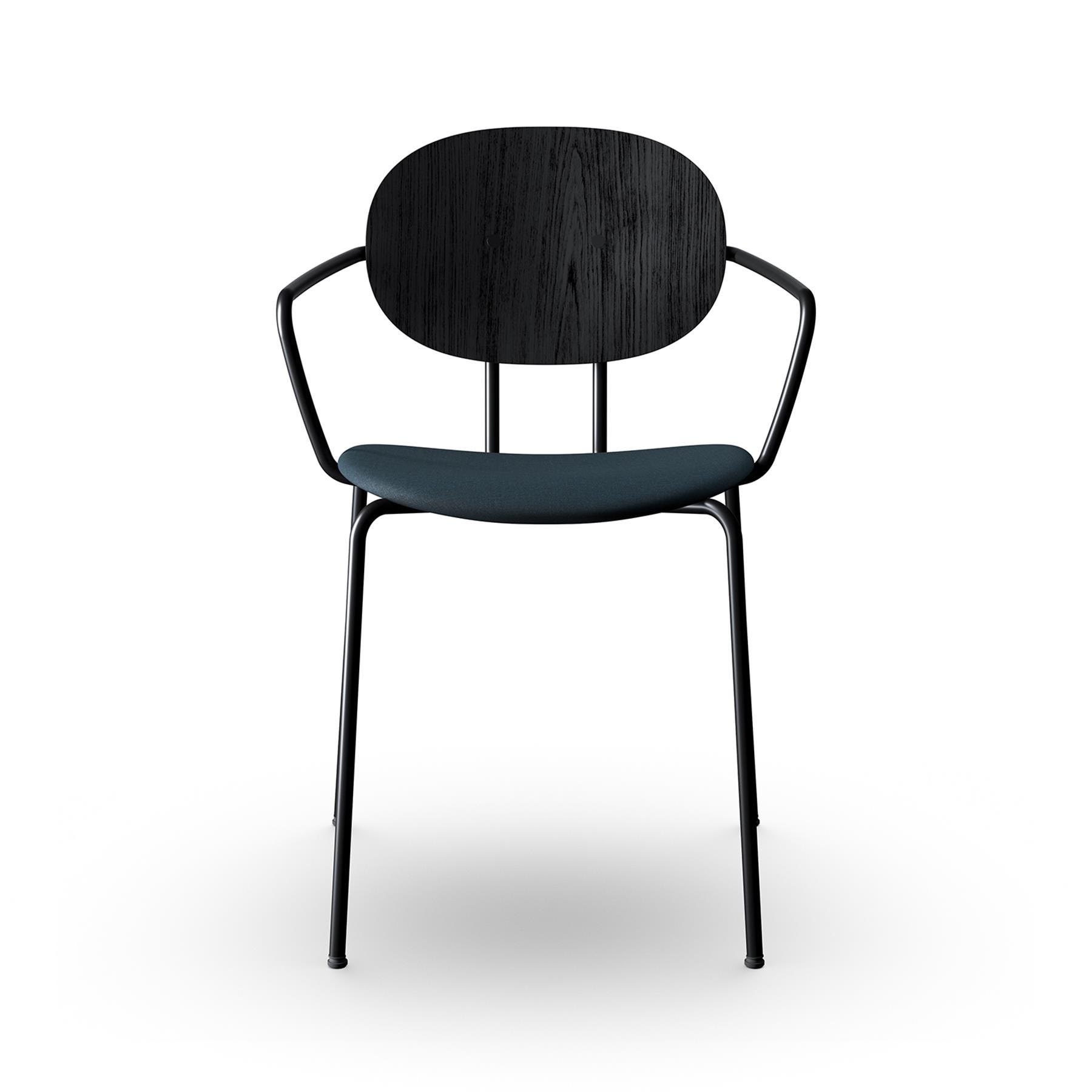 Sibast Piet Hein Dining Chair With Arms Black Steel Black Oak Remix 873 Designer Furniture From Holloways Of Ludlow