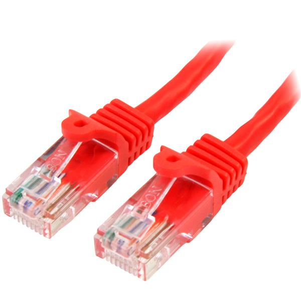 Startech.Com 45Pat50cmrd Networking Cable 0.5 M Cat5e U/Utp (Utp) Red