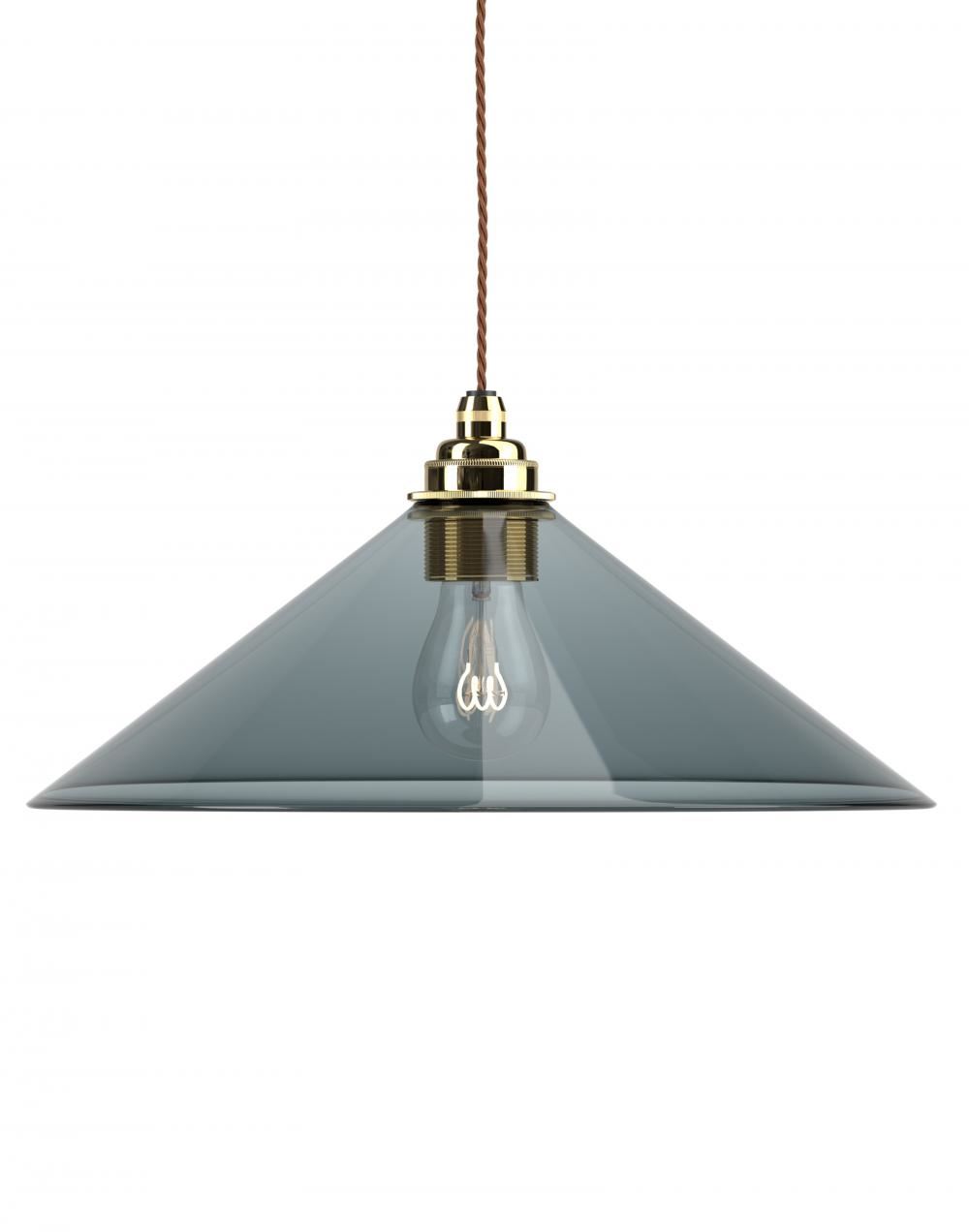 Fritz Fryer Hay Pendant Xl Smoked Polished Brass Grey Designer Pendant Lighting