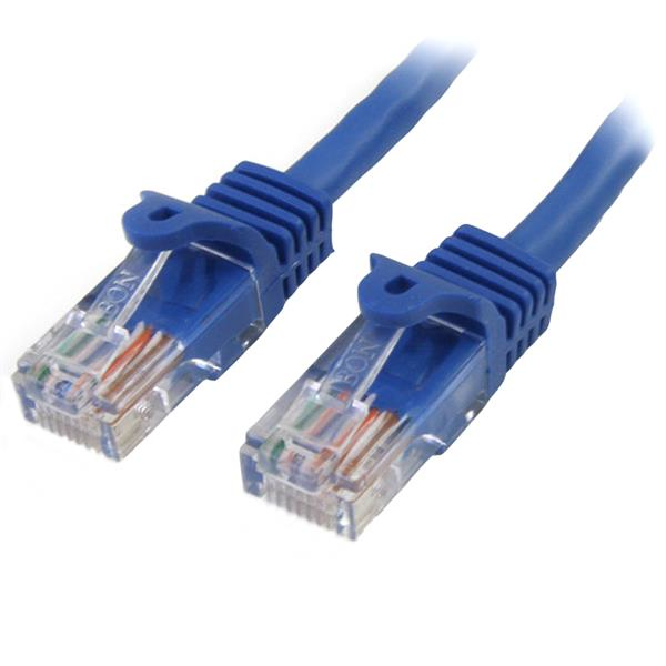 Startech.Com 45Pat50cmbl Networking Cable 0.5 M Cat5e U/Utp (Utp) Blue