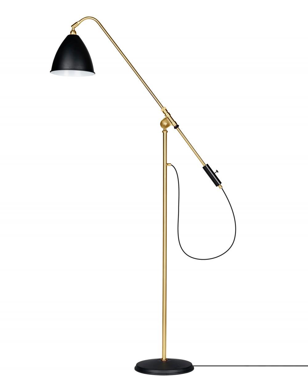 Bestlite Bl4 Floor Lamp Brass Charcoal Black