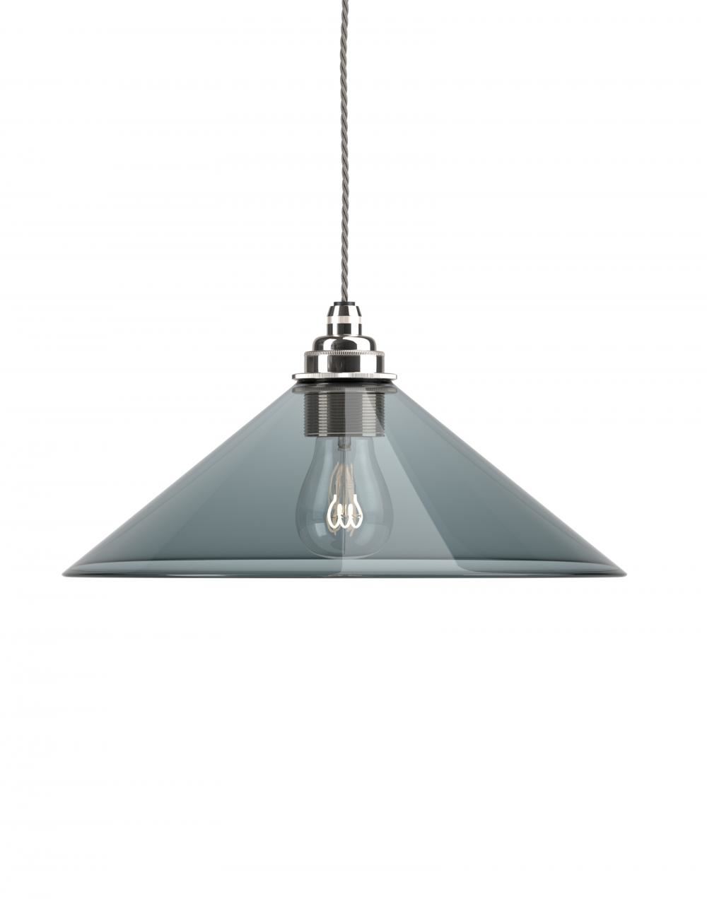 Fritz Fryer Hay Pendant Large Smoked Nickel Grey Designer Pendant Lighting