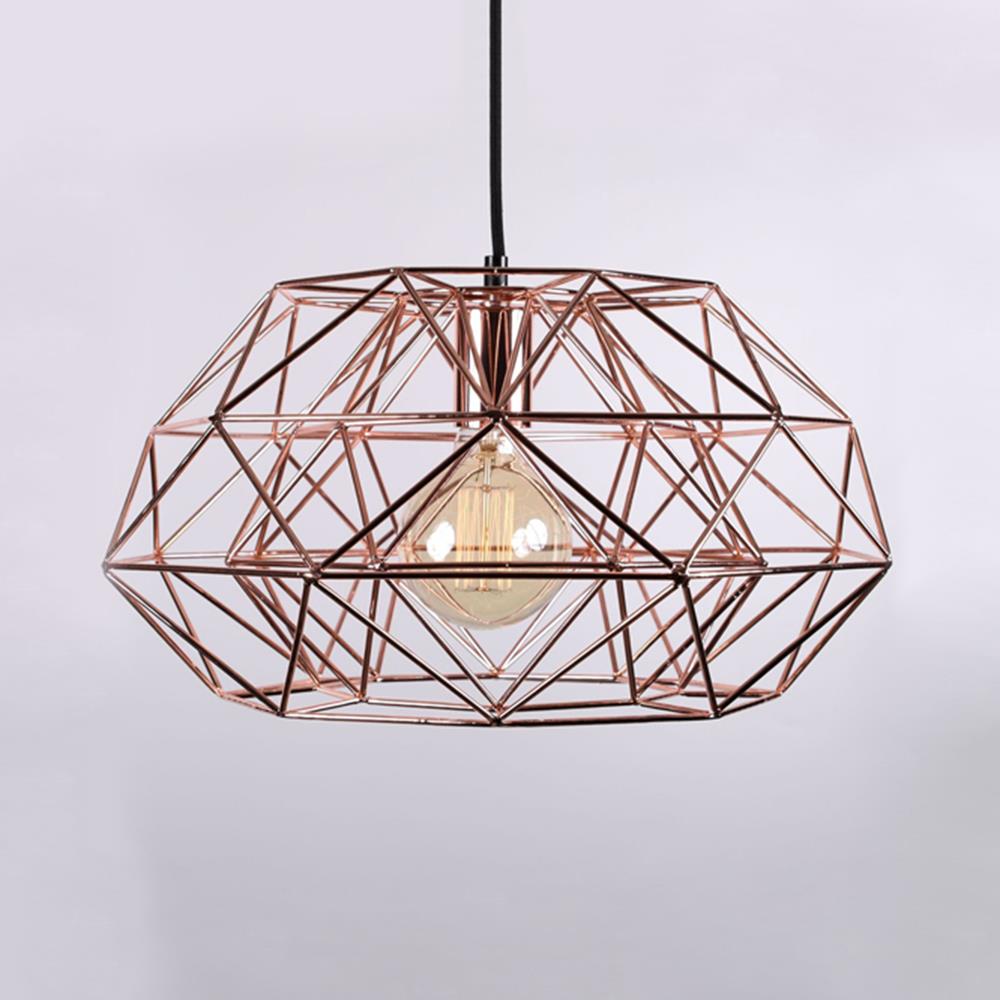 Diamond Filament No 7 Pendant Copper Designer Pendant Lighting